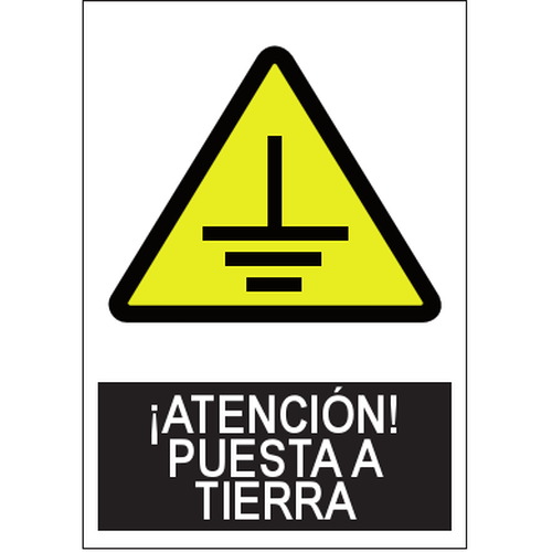 Señales de advertencia de peligro o señales preventivas. Disponibles en poliestireno blanco de 1mm, vinilo adhesivo y aluminio blanco de 0,8mm. Medidas: 210x290mm, 300x400mm, 400x600mm.