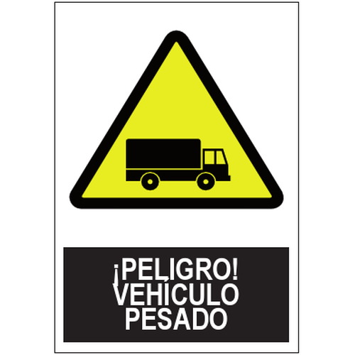 Señales de advertencia de peligro o señales preventivas. Disponibles en poliestireno blanco de 1mm, vinilo adhesivo y aluminio blanco de 0,8mm. Medidas: 210x290mm, 300x400mm, 400x600mm.