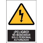 SA1026 Peligro no maniobrar solo personal autorizado