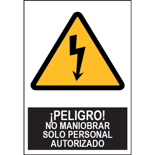 Señales de advertencia de peligro o señales preventivas. Disponibles en poliestireno blanco de 1mm, vinilo adhesivo y aluminio blanco de 0,8mm. Medidas: 210x290mm, 300x400mm, 400x600mm.