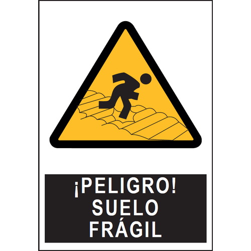 Señales de advertencia de peligro o señales preventivas. Disponibles en poliestireno blanco de 1mm, vinilo adhesivo y aluminio blanco de 0,8mm. Medidas: 210x290mm, 300x400mm, 400x600mm.