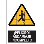 SA1034 Peligro andamiaje incompleto