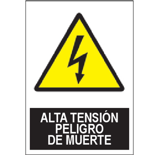 Señales de advertencia de peligro o señales preventivas. Disponibles en poliestireno blanco de 1mm, vinilo adhesivo y aluminio blanco de 0,8mm. Medidas: 210x290mm, 300x400mm, 400x600mm.