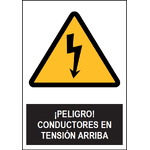 SA1055 Peligro conductores de tensión arriba
