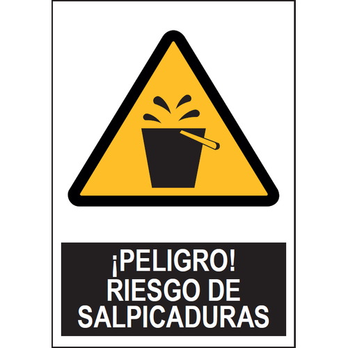 Señales de advertencia de peligro o señales preventivas. Disponibles en poliestireno blanco de 1mm, vinilo adhesivo y aluminio blanco de 0,8mm. Medidas: 210x290mm, 300x400mm, 400x600mm.