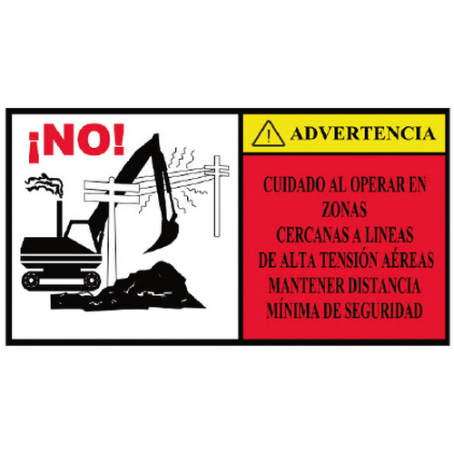 Señalización muy especifica, la cual esta destinada a advertir riesgos de maquinaria, instalaciones, etc