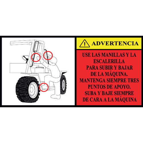 Señalización muy especifica, la cual esta destinada a advertir riesgos de maquinaria, instalaciones, etc