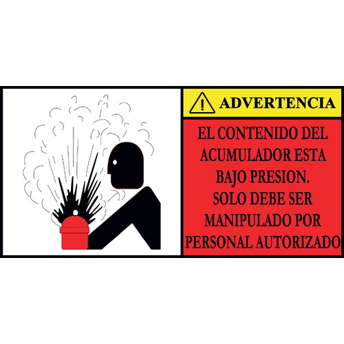 Señalización muy especifica, la cual esta destinada a advertir riesgos de maquinaria, instalaciones, etc