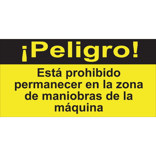 Señalización muy especifica, la cual esta destinada a advertir riesgos de maquinaria, instalaciones, etc