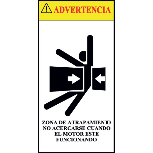 Señalización muy especifica, la cual esta destinada a advertir riesgos de maquinaria, instalaciones, etc