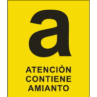 Carteleria variada  Carteles señales peligro de amianto