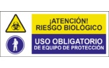 Atención riesgo biológico Uso obligatorio de equipo de protección SC17