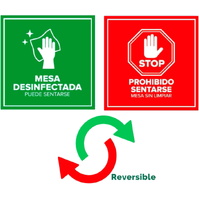 Vinilos distanciamiento social CAR-2 CARTEL REVERSIBLE - SECTOR HORECA