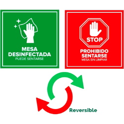 Vinilos distanciamiento social CAR-2 - CARTEL REVERSIBLE - SECTOR HORECA Vinilos distanciamiento social CAR-2 CARTEL REVERSIBLE - SECTOR HORECA