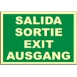 EV095 Salida Sortie Exit Ausgang
