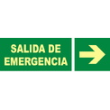 EV122 Salida de emergencia con flecha a derecha.
Se suministran en dos unidades de 297x148mm + 148x148mm