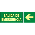 EV123 Salida de emergencia con flecha a la izquierda.
Se suministran en dos unidades de 297x148mm + 148x148mm