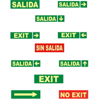 Señales de evacuación, salvamento y socorro  Señales de emergencia de medidas 297x105mm