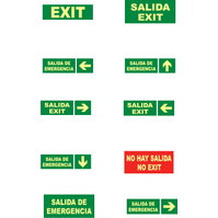 Señales de evacuación, salvamento y socorro  Señales de emergencia de medidas 297x148mm