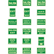Señales de emergencia fotoluminiscentes generales