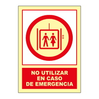 No utilizar ascensor en caso de Emergencia