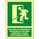 EV014 Escalera de emergencia 4 idiomas