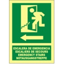 EV016 Escalera de emergencia 4 idiomas