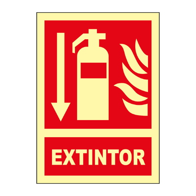 Señales de incendios Señales fotoluminiscentes de indicación de elementos contra incendio o emergencia. Norma U.N.E. 23-035-4.