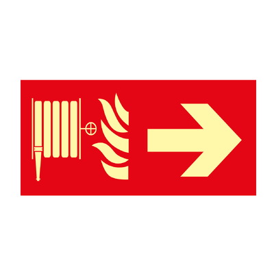Señales fotoluminiscentes de indicación de elementos contra incendio o emergencia.