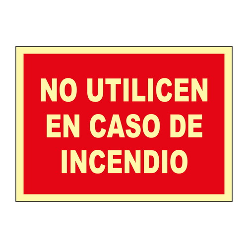 Señales fotoluminiscentes de indicación de elementos contra incendio o emergencia. Norma U.N.E. 23-035-4.