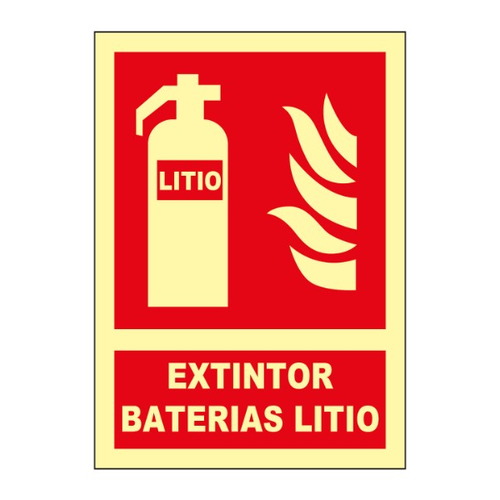 Señales fotoluminiscentes de indicación de elementos contra incendio o emergencia. Norma U.N.E. 23-035-4.