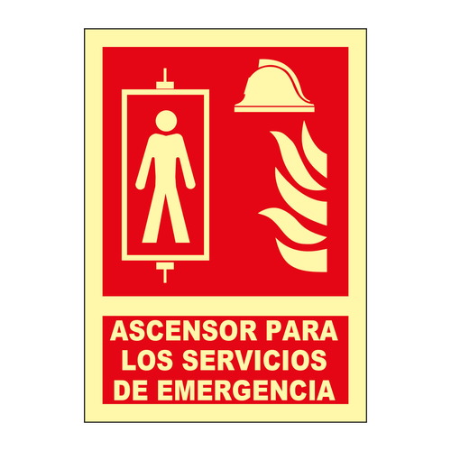 Señales fotoluminiscentes de indicación de elementos contra incendio o emergencia. Norma U.N.E. 23-035-4.