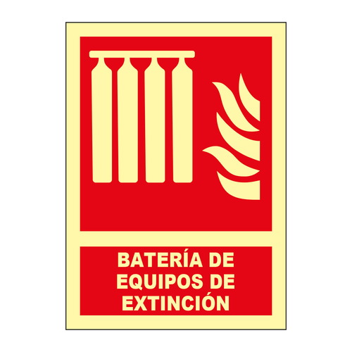 Señales fotoluminiscentes de indicación de elementos contra incendio o emergencia. Norma U.N.E. 23-035-4.