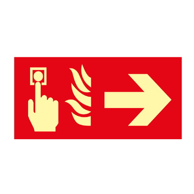 Señales fotoluminiscentes de indicación de elementos contra incendio o emergencia.