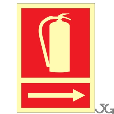 Señales fotoluminiscentes de indicación de elementos contra incendio o emergencia SIN texto.