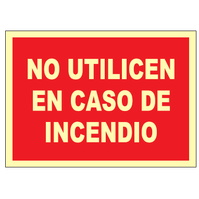 Señales de lucha contra incendios  Señales sólo texto
