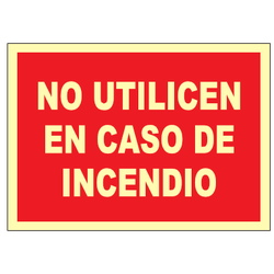 Señales de lucha contra incendios  Señales sólo texto
