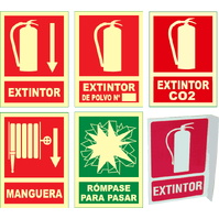 Señales de lucha contra incendios