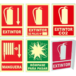 Señales de lucha contra incendios