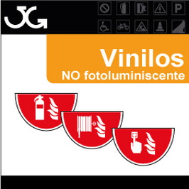 Señales de lucha contra incendios CLASE B  Vinilo ADH laminado antideslizante