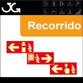 Señales de lucha contra incendios CLASE B  Señales rutas e informativas