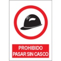 852AD10x15 Prohibido pasar sin casco