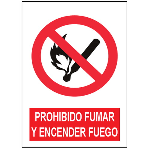 Señales de prohibición. Disponibles en poliestireno blanco de 1mm, vinilo adhesivo y aluminio blanco de 0,8mm. Medidas: 210x290mm, 300x400mm, 400x600mm.