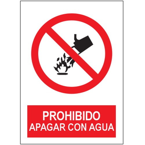 Señales de prohibición. Disponibles en poliestireno blanco de 1mm, vinilo adhesivo y aluminio blanco de 0,8mm. Medidas: 210x290mm, 300x400mm, 400x600mm.