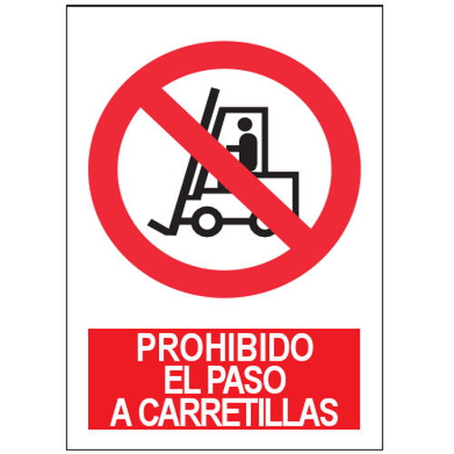 Señales de prohibición. Disponibles en poliestireno blanco de 1mm, vinilo adhesivo y aluminio blanco de 0,8mm. Medidas: 210x290mm, 300x400mm, 400x600mm.