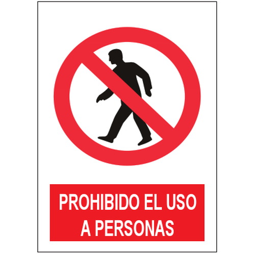 Señales de prohibición. Disponibles en poliestireno blanco de 1mm, vinilo adhesivo y aluminio blanco de 0,8mm. Medidas: 210x290mm, 300x400mm, 400x600mm.