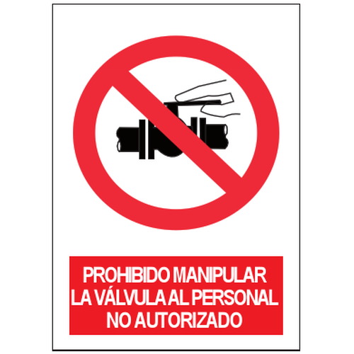 Señales de prohibición. Disponibles en poliestireno blanco de 1mm, vinilo adhesivo y aluminio blanco de 0,8mm. Medidas: 210x290mm, 300x400mm, 400x600mm.