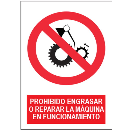 Señales de prohibición. Disponibles en poliestireno blanco de 1mm, vinilo adhesivo y aluminio blanco de 0,8mm. Medidas: 210x290mm, 300x400mm, 400x600mm.