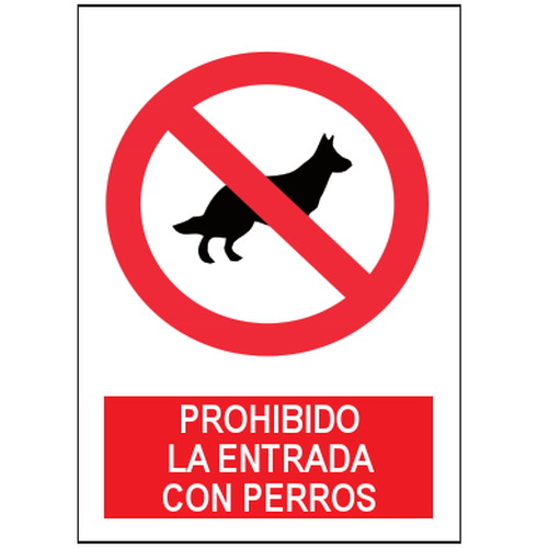 Señales de prohibición. Disponibles en poliestireno blanco de 1mm, vinilo adhesivo y aluminio blanco de 0,8mm. Medidas: 210x290mm, 300x400mm, 400x600mm.