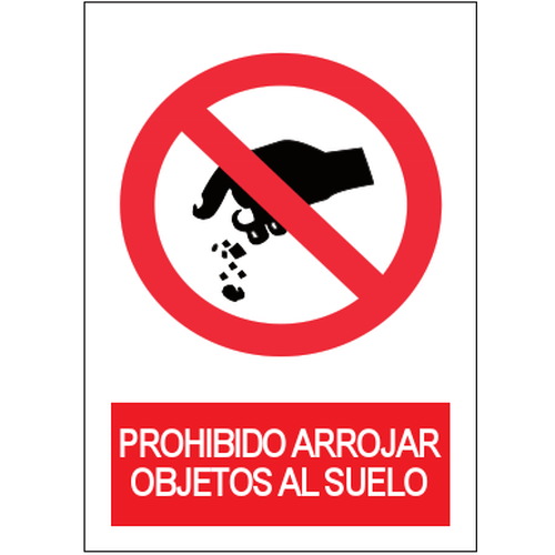 Señales de prohibición. Disponibles en poliestireno blanco de 1mm, vinilo adhesivo y aluminio blanco de 0,8mm. Medidas: 210x290mm, 300x400mm, 400x600mm.
